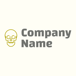 Skull logo on a Ivory background - Abstracto