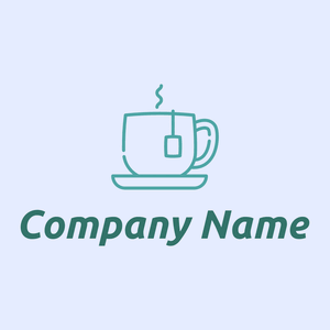 Tea logo on a Alice Blue background - Comida & Bebida