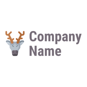 Grey Caribou logo on a White background - Animais e Pets