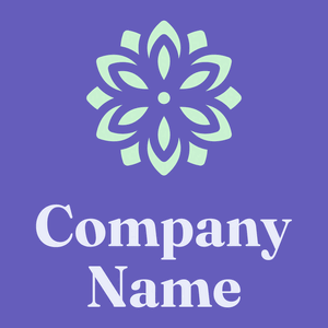 Mandala logo on a Blue Marguerite background - Floral