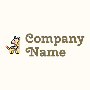 Baby Giraffe on a Floral White background - Tiere & Haustiere