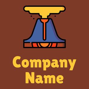 Volcano logo on a Crab Apple background - Landschaftsgestaltung