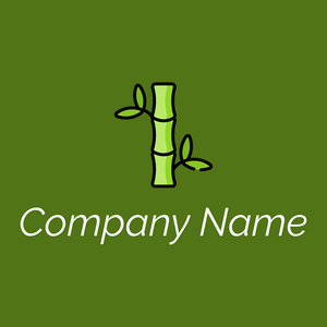 Bamboo logo on a Olive Drab background - Milieu & Ecologie