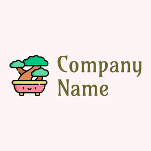 Bonsai logo on a Snow background - Medio ambiente & Ecología