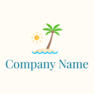 Lime Green Island on a Floral White background - Reizen & Hotel