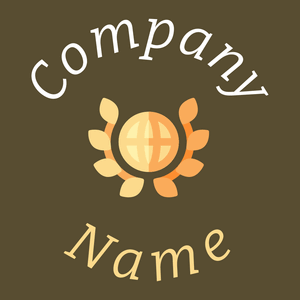 Laurel wreath on a Thatch Green background - Zakelijk & Consulting