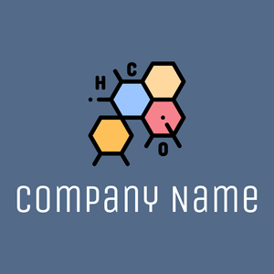 Chemical on a Kashmir Blue background - Industriel