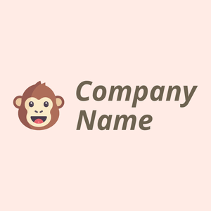 Smiling Monkey logo on a Misty Rose background - Animali & Cuccioli