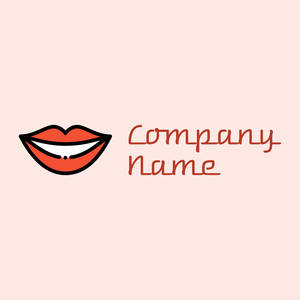 Lips logo on a Misty Rose background - Moda & Bellezza