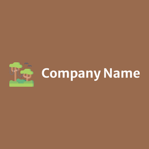 Jungle logo on a Dark Tan background - Environmental & Green