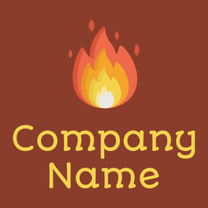 Fire logo on a Fire background - Security