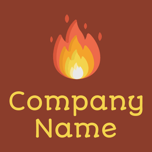 Fire logo on a Fire background - Seguridad