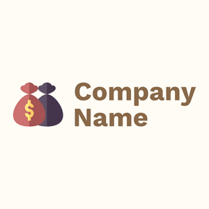 Money bag logo on a Floral White background - Segurança