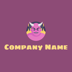 Devil logo on a Cannon Pink background - Religieus