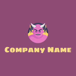 Devil logo on a Cannon Pink background - Religion et spiritualité