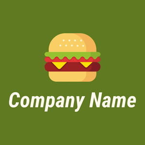 Burger logo on a Green background - Comida & Bebida