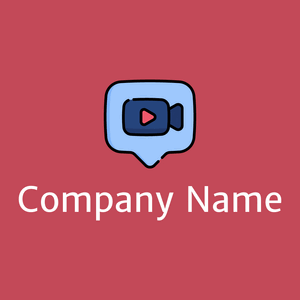 Light Sky Blue Video chat on a Fuzzy Wuzzy Brown background - Techno