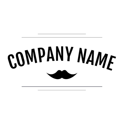 Business logo with mustache - Moda & Bellezza