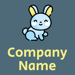 Easter bunny logo on a Bismark background - Tiere & Haustiere