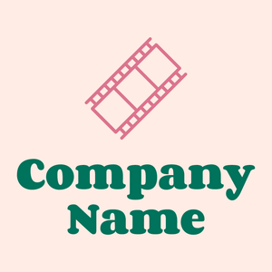 Film stripe logo on a Misty Rose background - Abstrakt