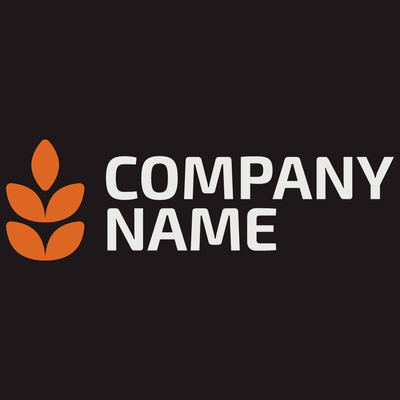 Logo mit orangefarbenem und schwarzem Weizen - Landwirtschaft