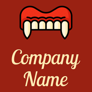 Vampire logo on a Saddle Brown background - Abstracto
