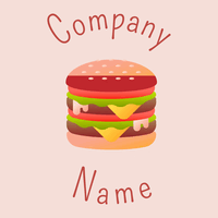 Burger logo on a beige background - Comida & Bebida