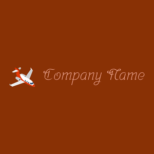Commercial plane logo on a Dark Red background - Automobile & Véhicule
