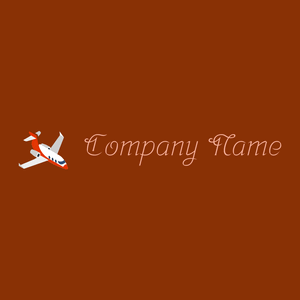 Commercial plane logo on a Dark Red background - Automobili & Veicoli