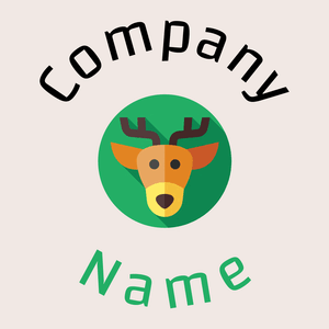 Deer logo on a Hint Of Red background - Dieren/huisdieren