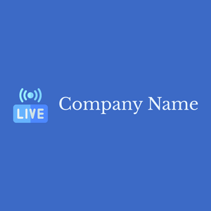 Live logo on a Free Speech Blue background - Communicatie