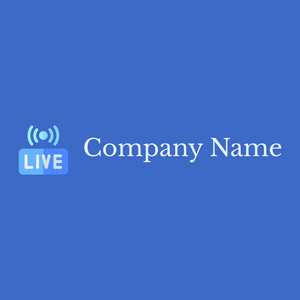 Live logo on a Free Speech Blue background - Comunicaciones