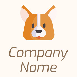 Corgi logo on a Seashell background - Animali & Cuccioli