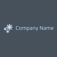 Snowflakes logo on a Fiord background - Abstrait