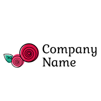 Logo mit Rosen-Print - Blumen