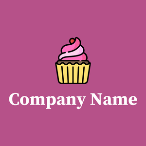 Cup cake on a Royal Heath background - Essen & Trinken