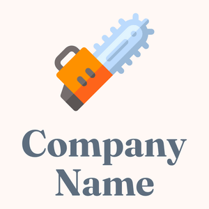 Chainsaw logo on a beige background - Bau & Werkzeuge