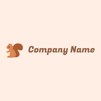 Fiery Orange Squirrel on a Seashell background - Abstrakt
