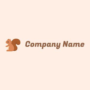 Fiery Orange Squirrel on a Seashell background - Abstrakt