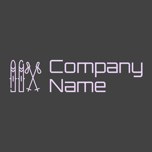 Skiing logo on a Payne's Grey background - Venta al detalle