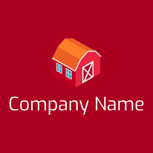 Cinnabar Barn on a Carmine background - Landwirtschaft