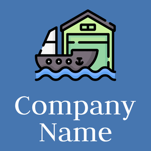 Harbor logo on a Steel Blue background - Automobili & Veicoli