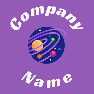 Galaxy logo on a Deep Lilac background - Abstrato