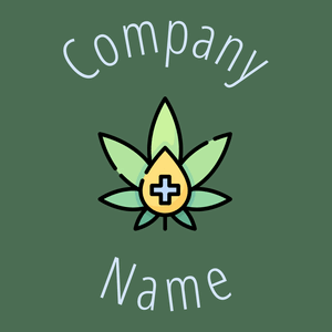 Marijuana logo on a Como background - Hospital & Farmácia