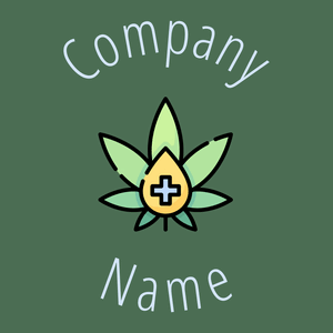 Marijuana logo on a Como background - Medicina & Farmacia