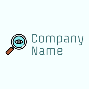 Investigate logo on a Azure background - Abstrait