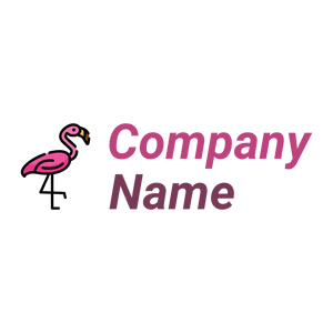 Magenta Flamingo logo on a White background - Animales & Animales de compañía
