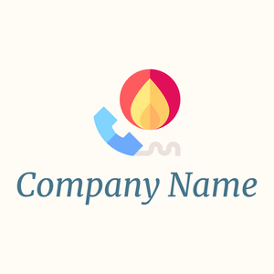Emergency call logo on a Floral White background - Seguridad