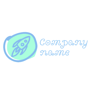 rocket in green shape logo - Enfant & Garderie