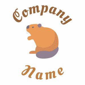 Sea Buckthorn Beaver on a White background - Tiere & Haustiere